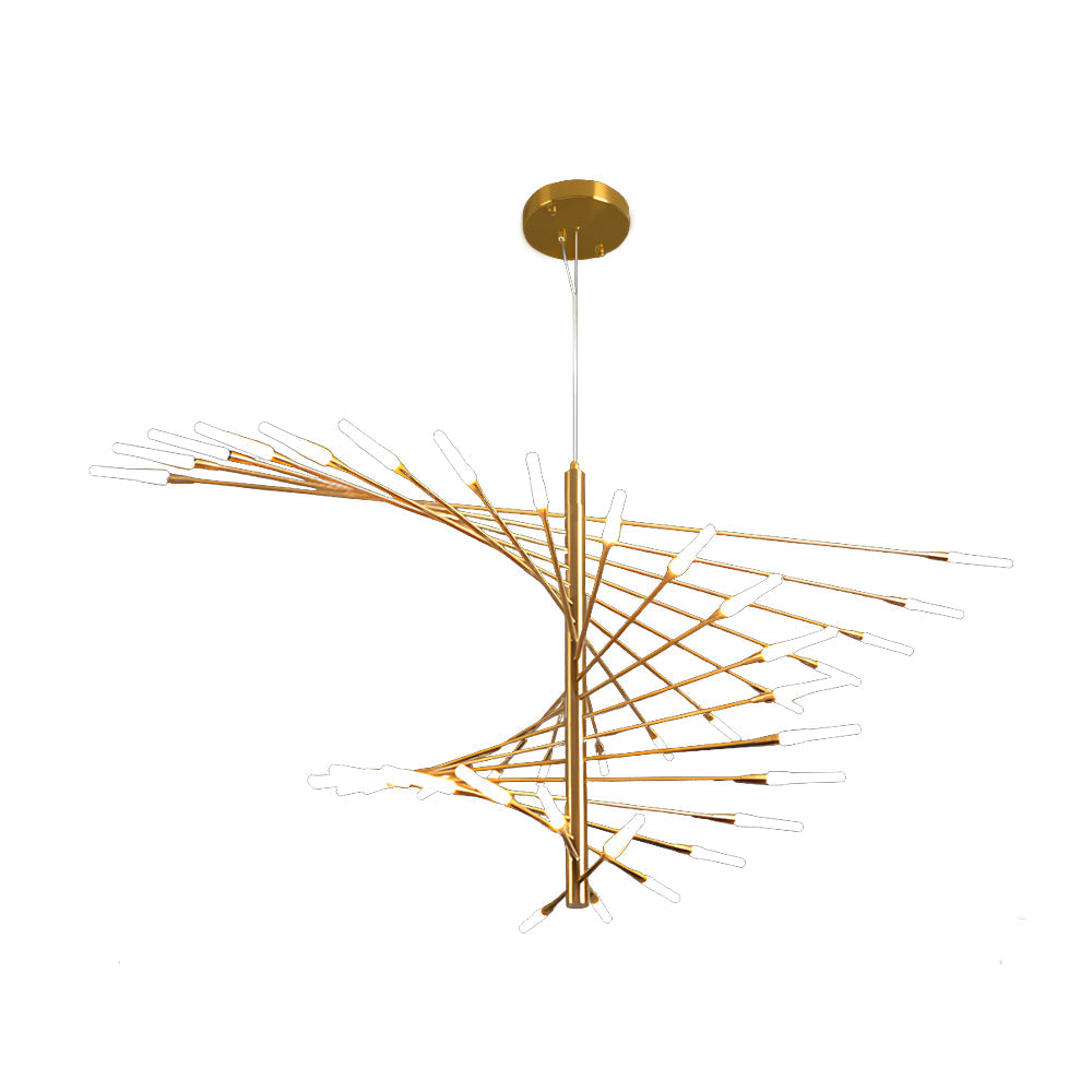 Elegant LED Chandelier Contemporary Spiral Sputnik Light