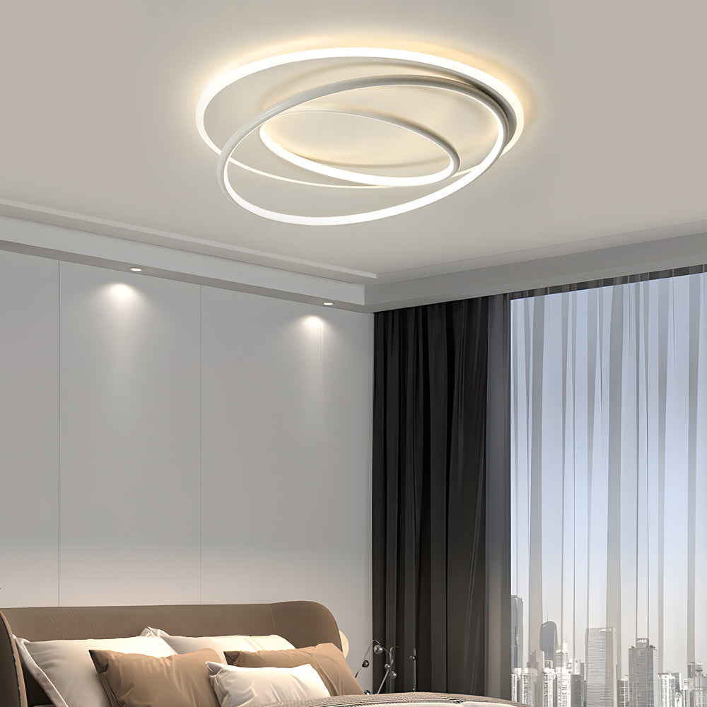 Round Ring Three Step Dimming Creative Nordic LED Ceiling Lights Fixture - Dazuma