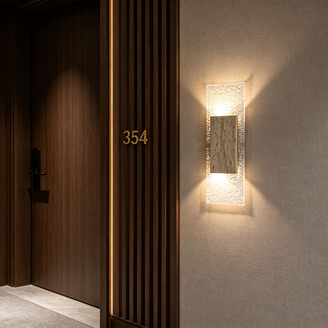 Indoor Wall Sconce up and down Light Vintage Stone Light