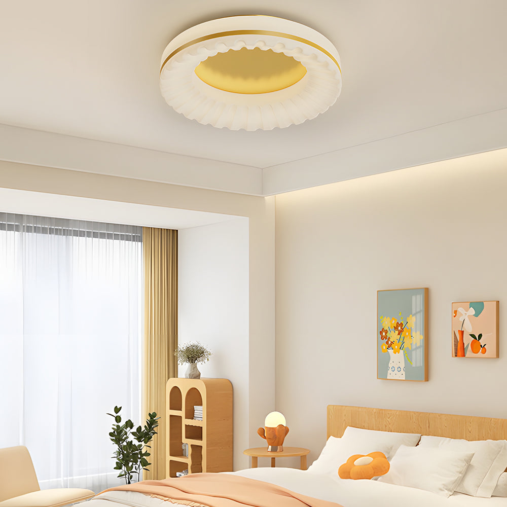 Simple Round Acrylic Three Step Dimming LED Modern Ceiling Light Fixture