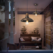 Round Iron Waterproof LED Retro Industrial Style Outdoor Chandelier - Dazuma