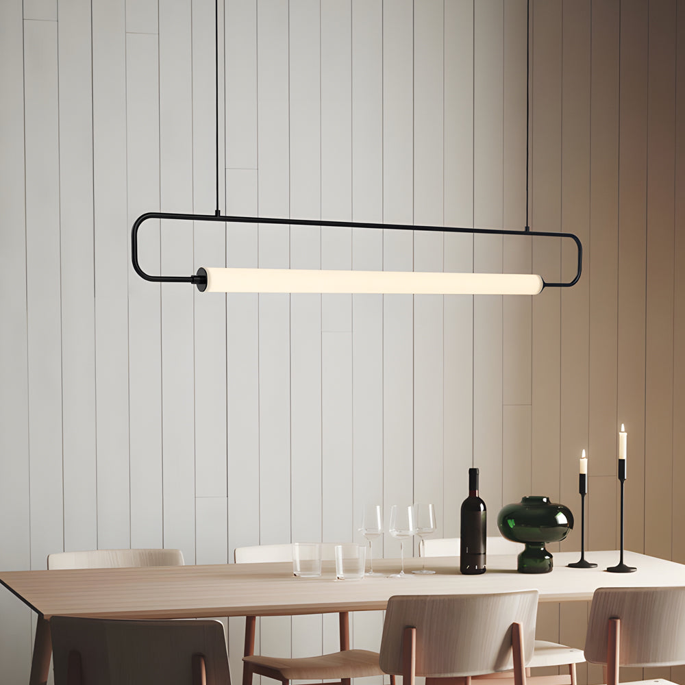 31.49''/39.37'' Nordic LED Skyline Linear Suspension Lamp for Dining Room - Dazuma