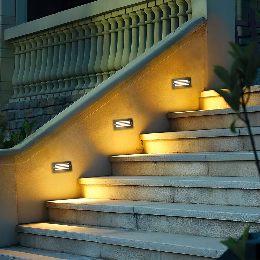 Rectangular Grilles 3W LED IP65 Waterproof Modern Outdoor Step Lights - Dazuma