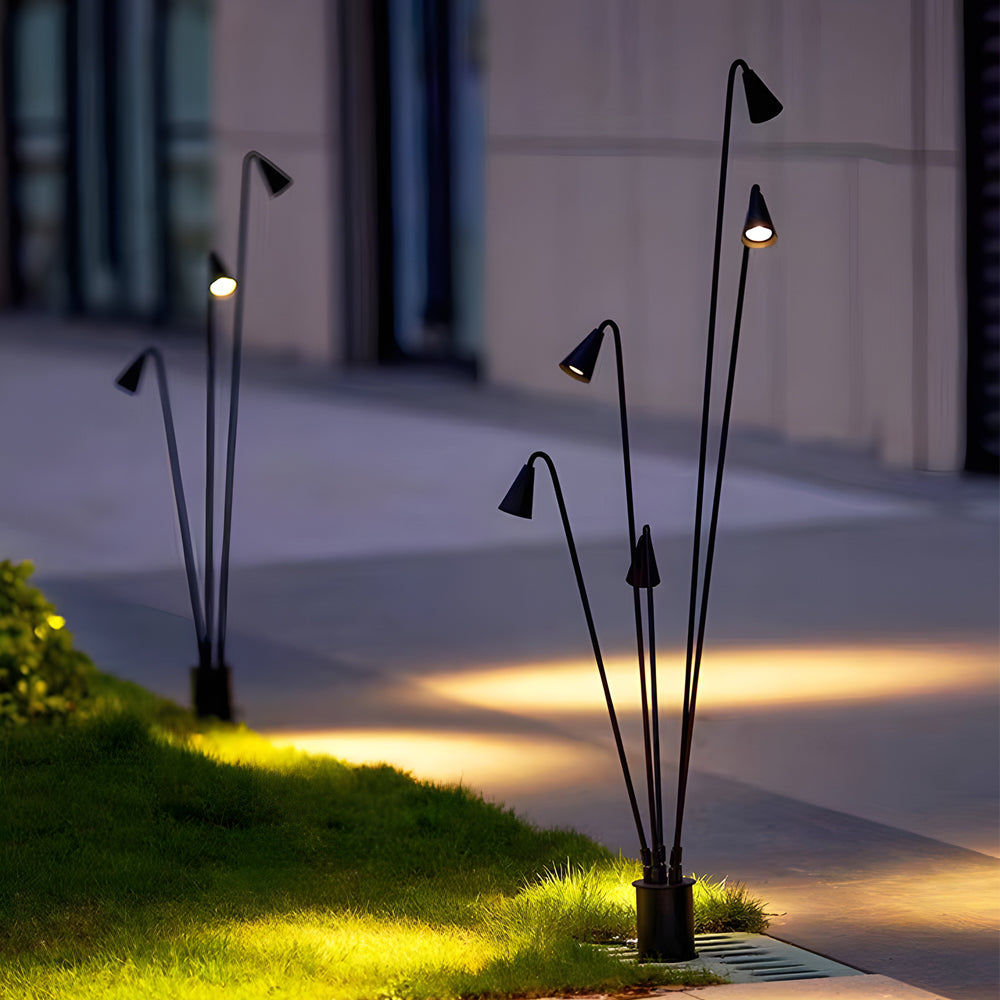 Brisa Triple Outdoor Ground-installed LED Floor Lamp