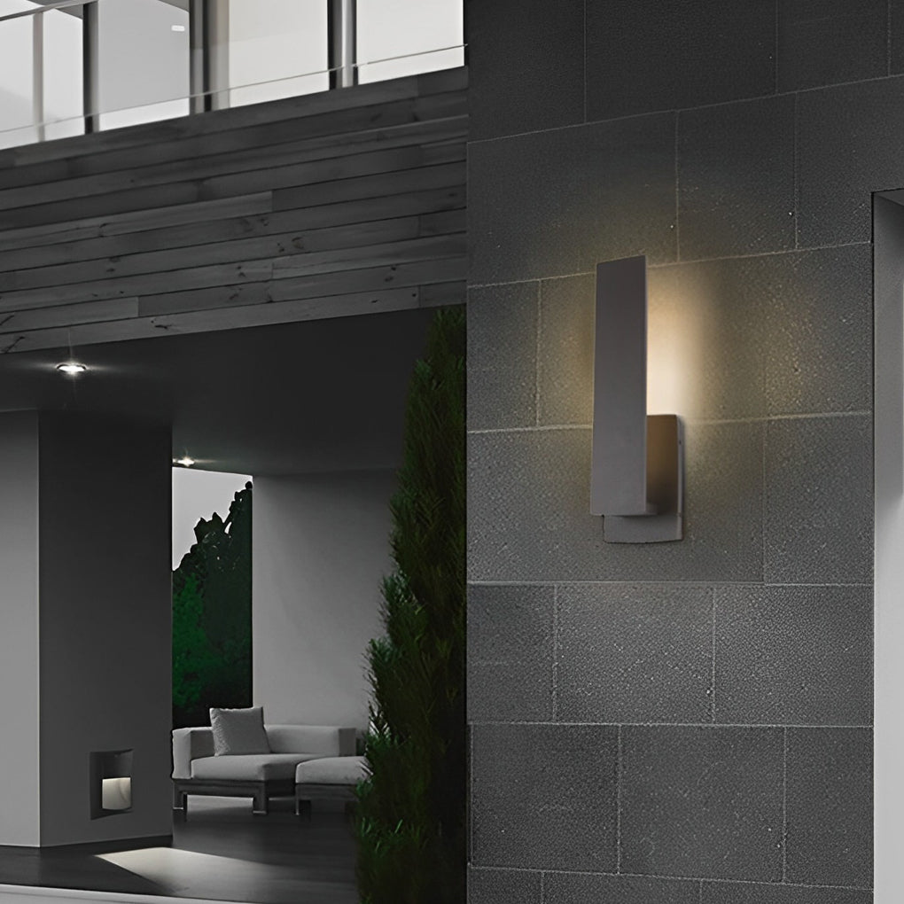Waterproof Minimalist Aluminum LED Black Modern Outdoor Wall Light