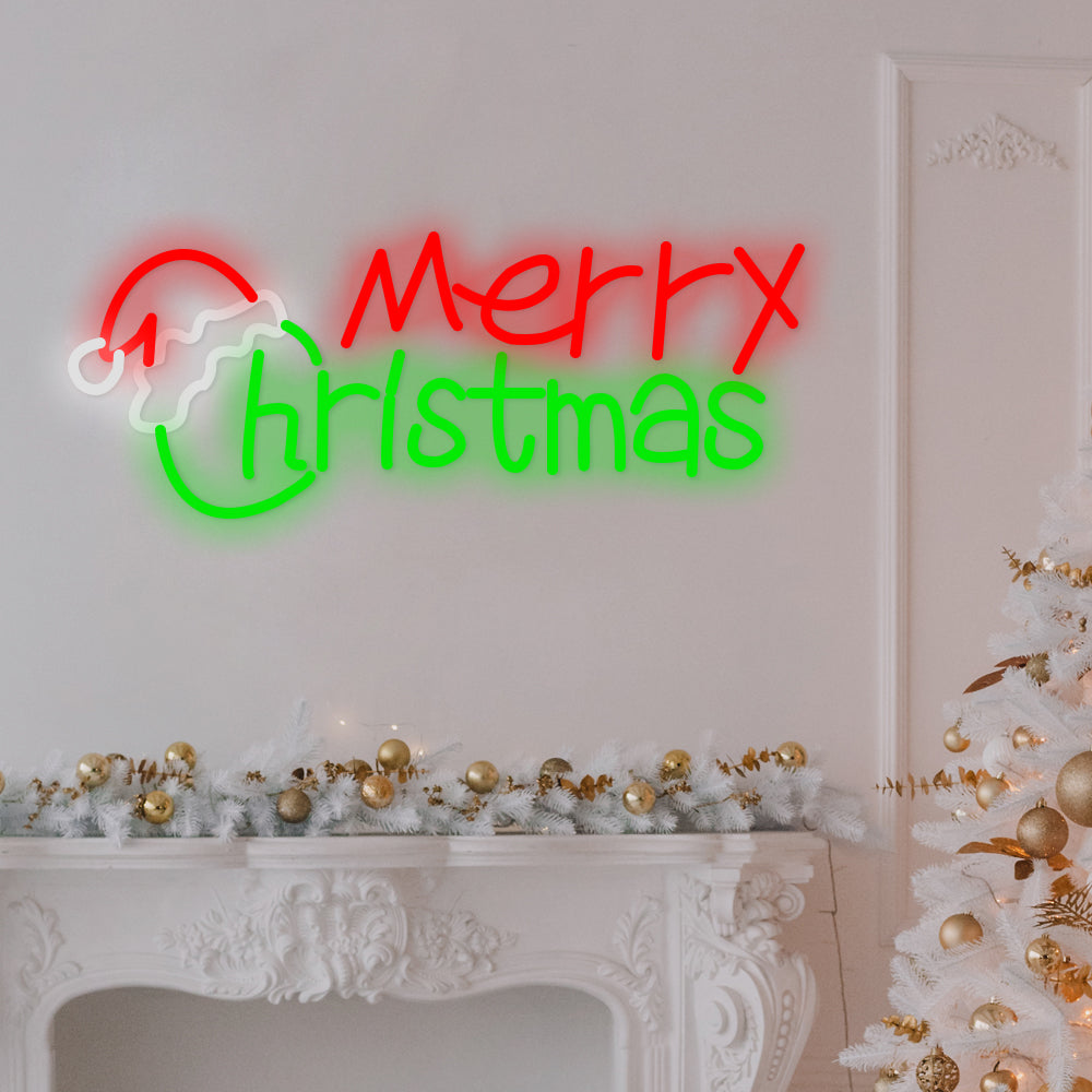 Ins Luminous Merry Christmas Letters Acrylic LED Neon Sign Lights