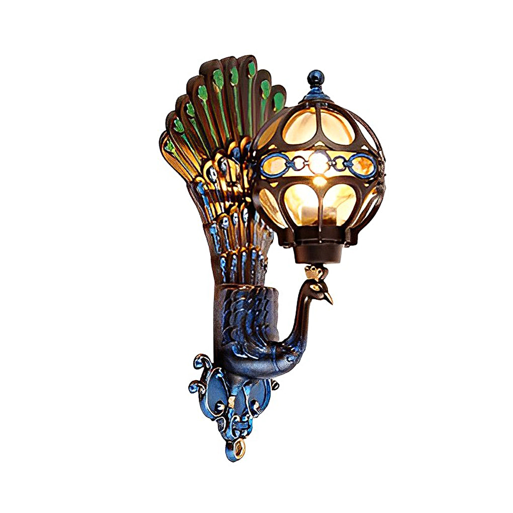 [Open-Box]Waterproof Retro Peacocks Aluminum European Style Outdoor Wall Light