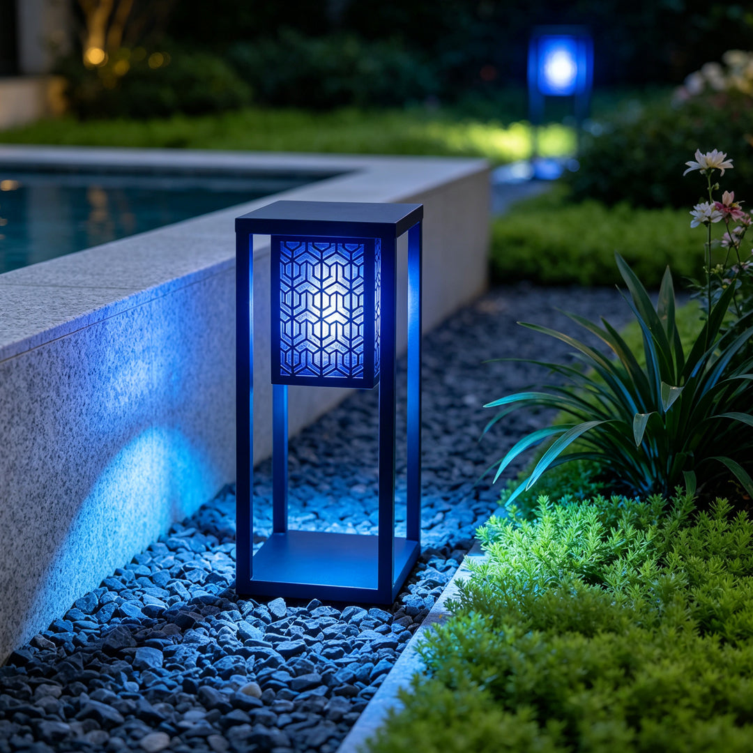 Black Bollard Garden Lights Outdoor Mosquito Killer Light
