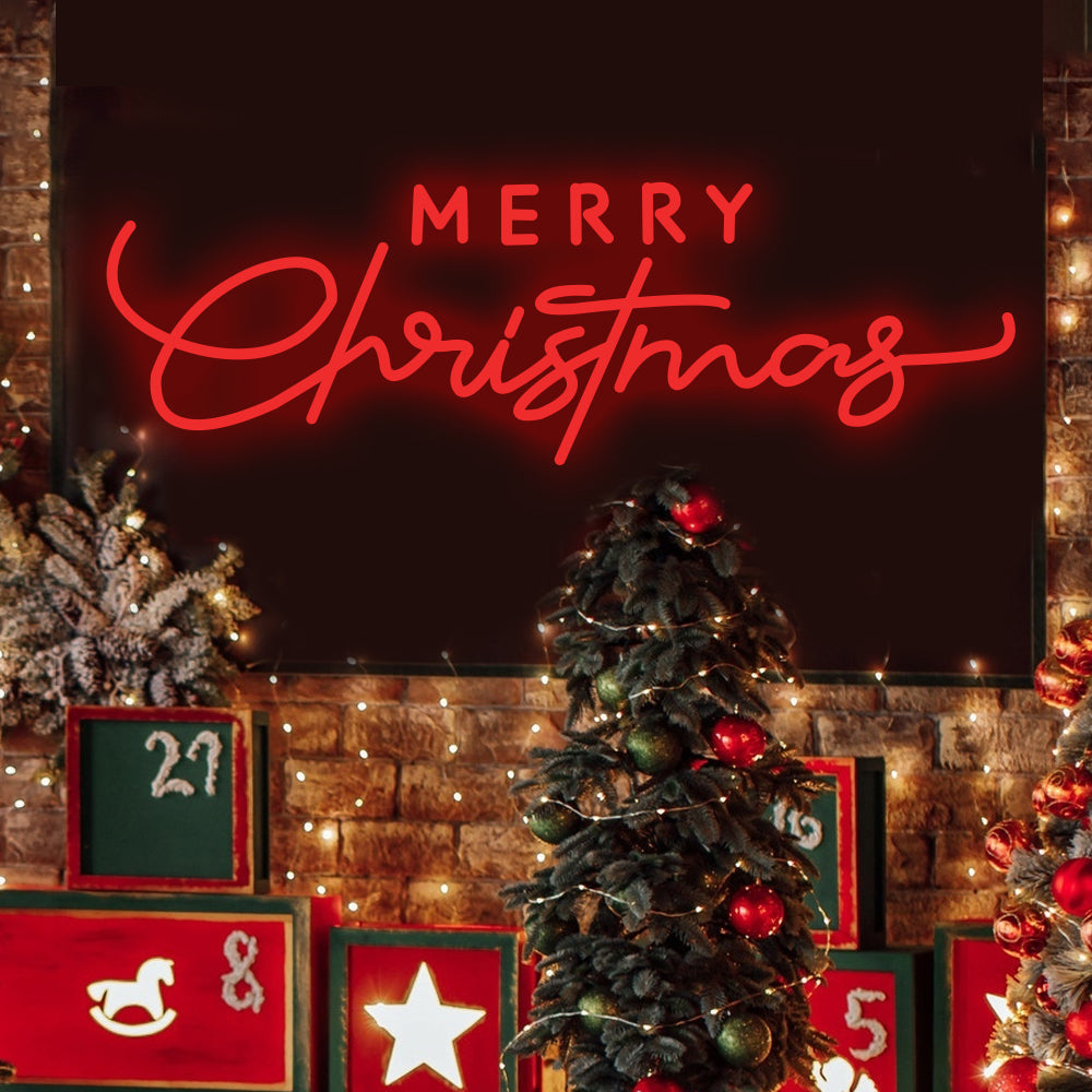Luminous Merry Christmas Letters Acrylic Panel Personalized LED Sign - Dazuma