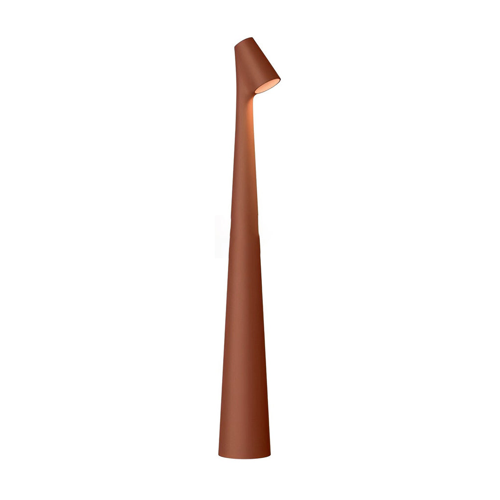 Slim Sculpting Conical Stem Table Lamp Downward-Sloping Head USB Rechargeable Task Lighting