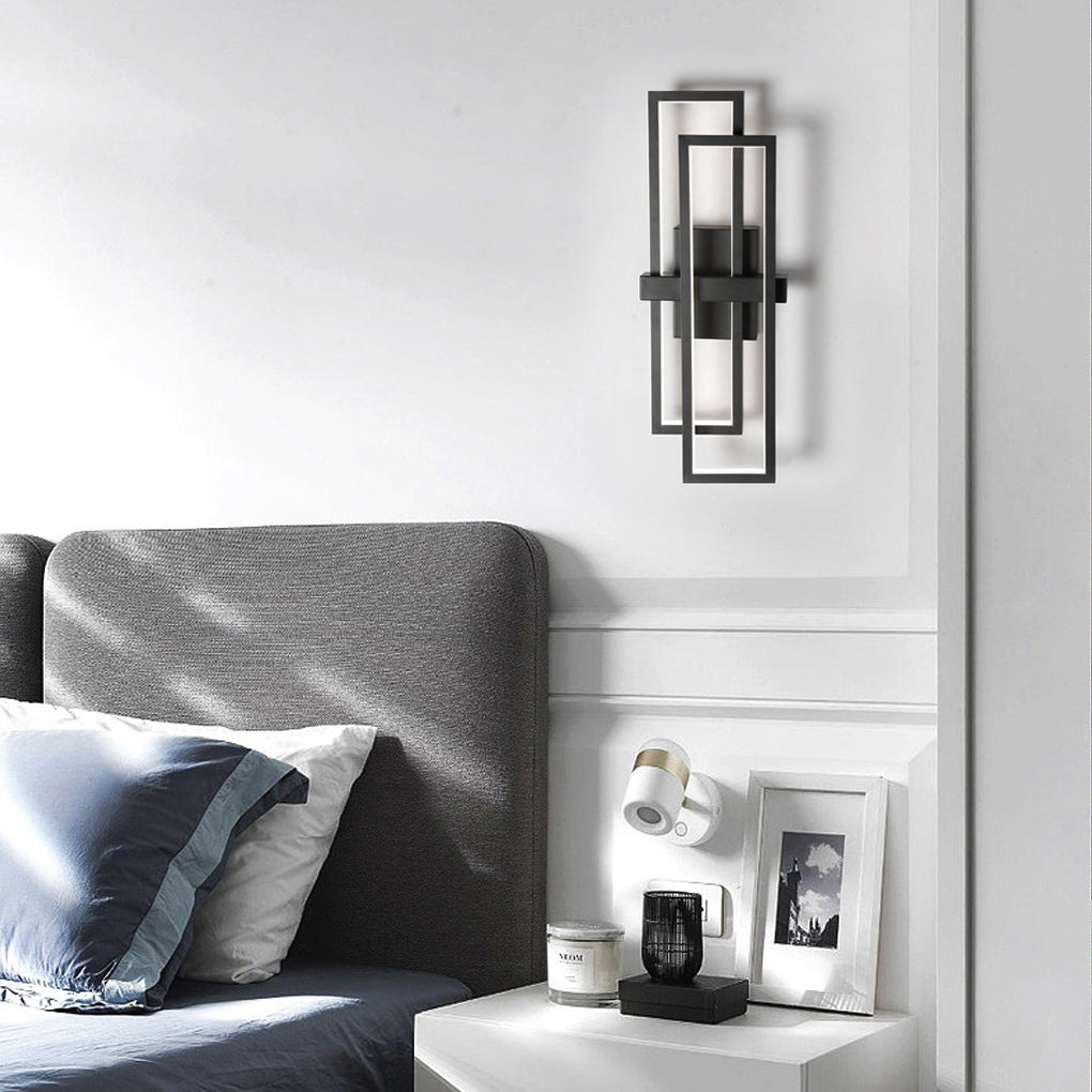 Square Frames Minimalist LED Stepless Dimming Modern Wall Light Fixture - Dazuma
