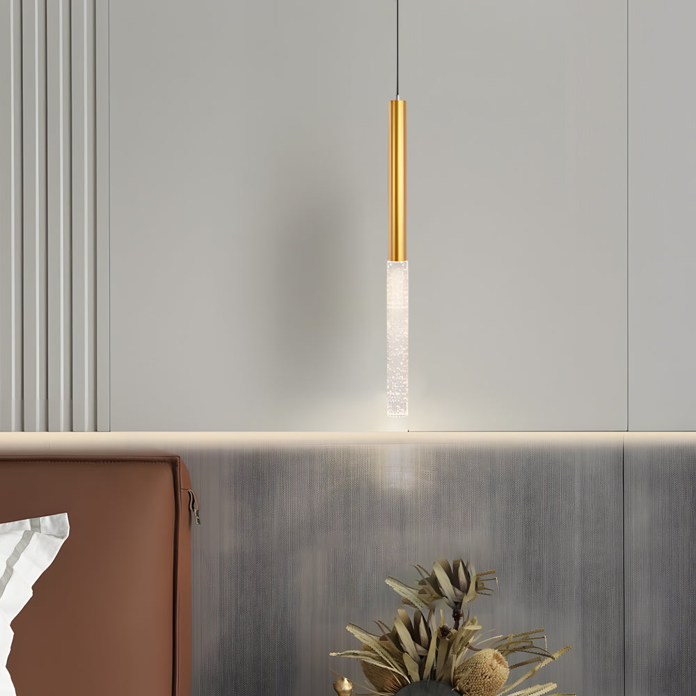 Elongated Cylinder Bubbles Shade 3 Step Dimming Ins Modern Pendant 