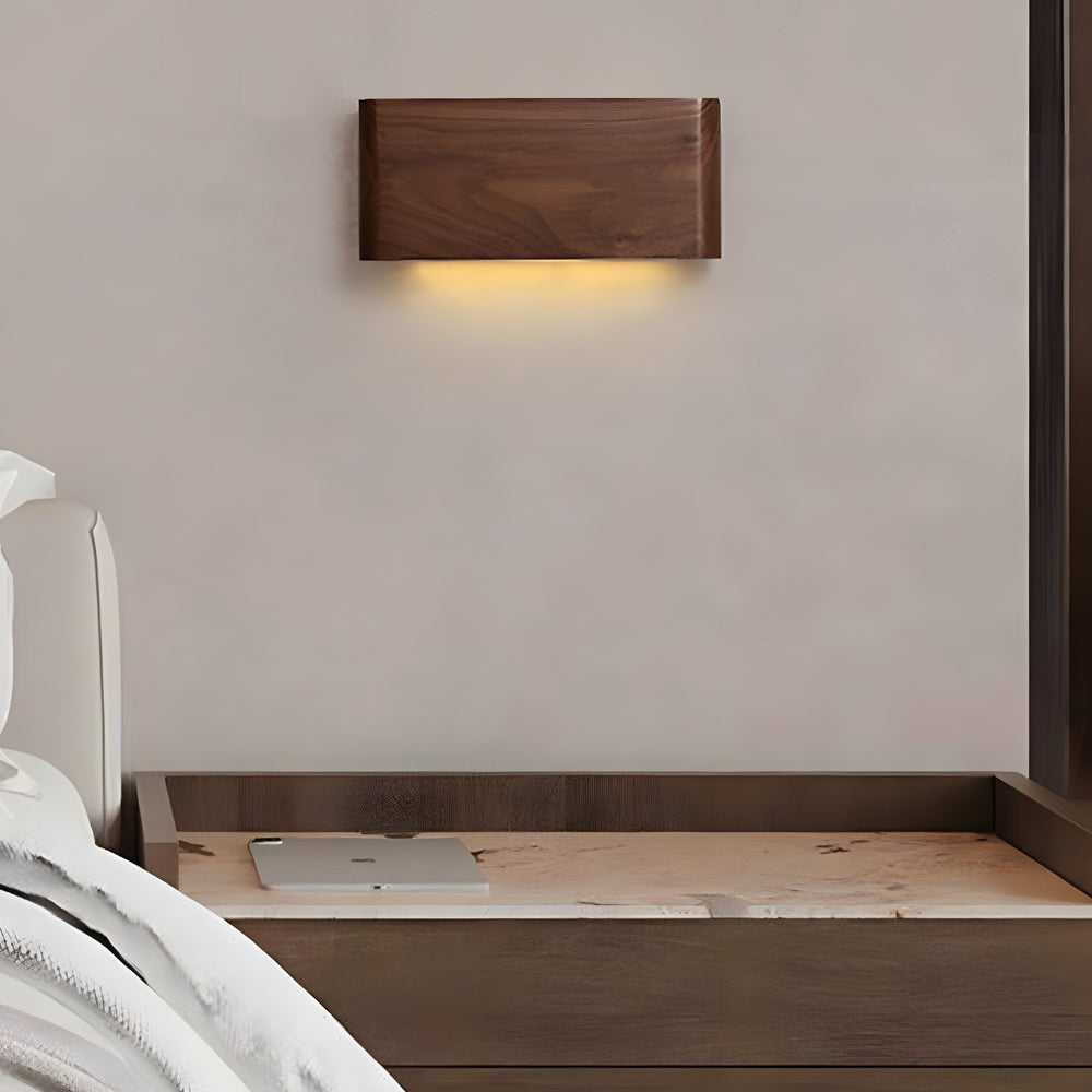 Linear Walnut Wood LED Wall Sconce