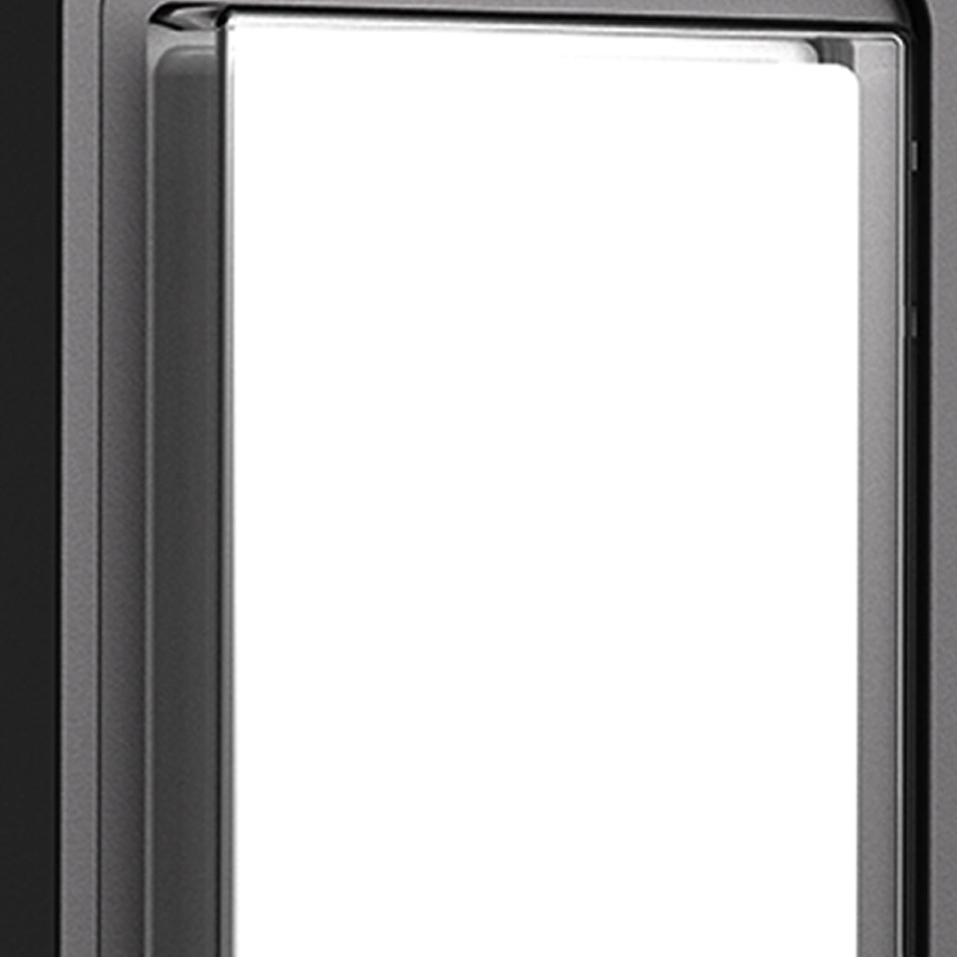 Black rectangular wall light fixture with clean frame design and integrated LED panel