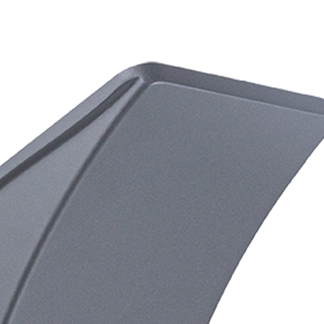 Curved charcoal wall light with organic flowing design and sophisticated modern appeal