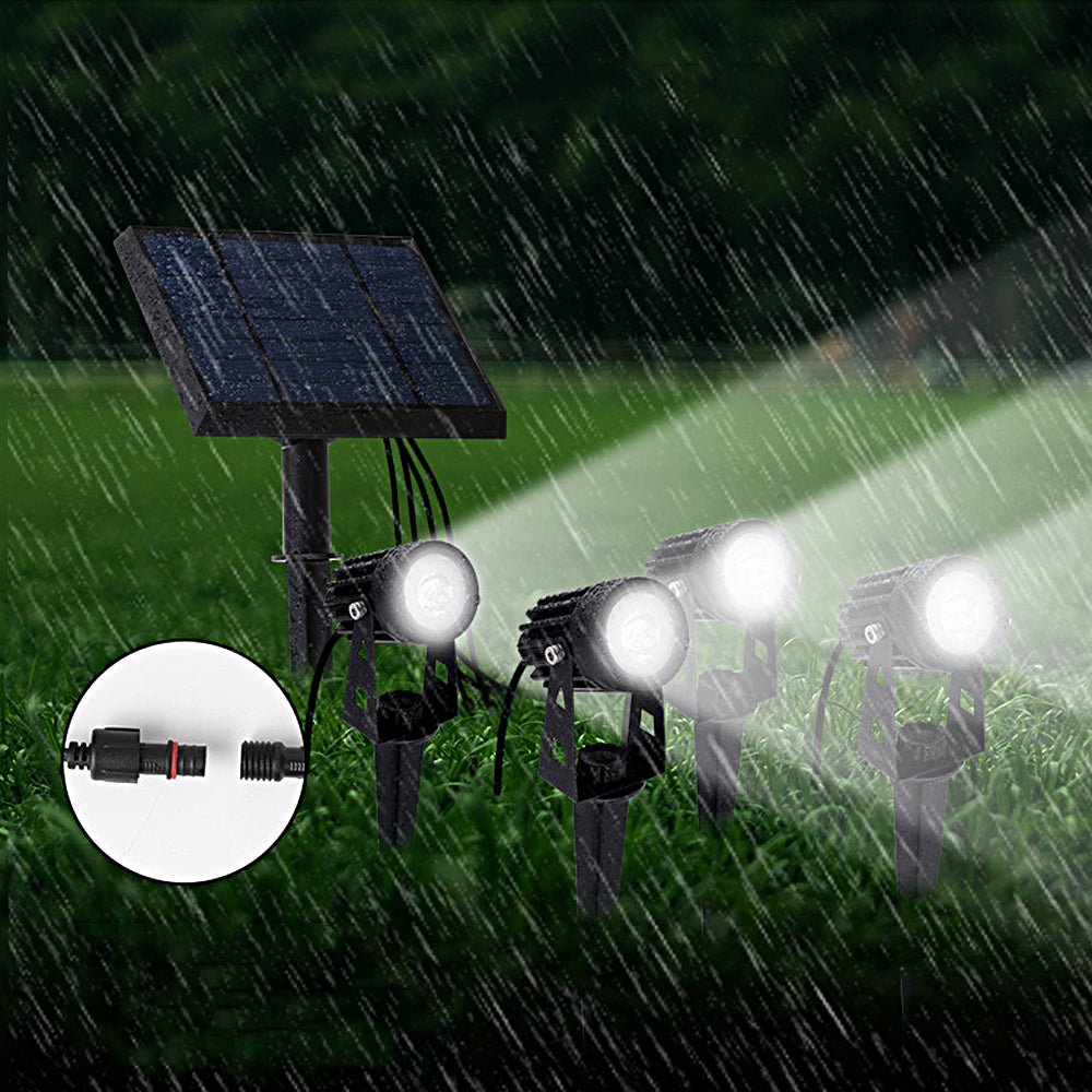 4 - In - 1 Adjustable Solar Outdoor Spotlight, 100 - 200 Lumens