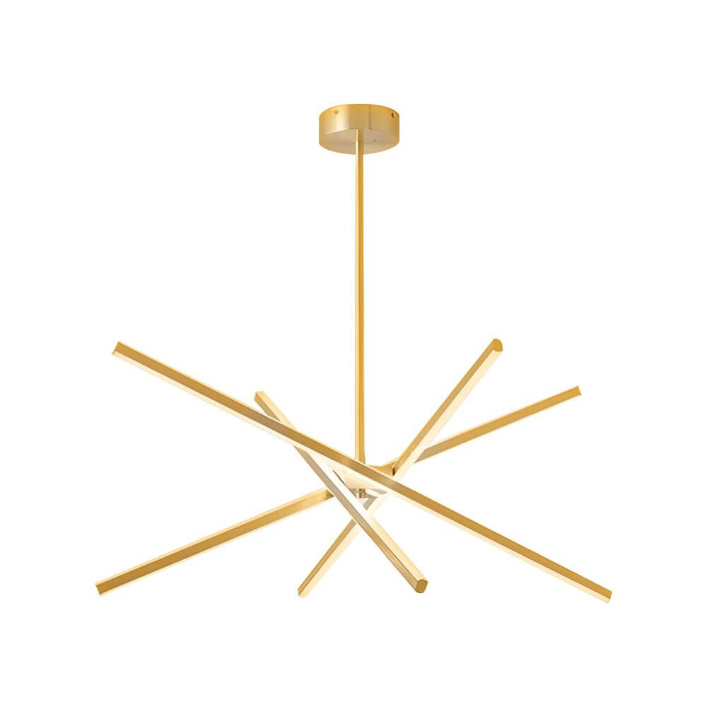4 - Light Dimmable LED Sputnik Linear Chandelier