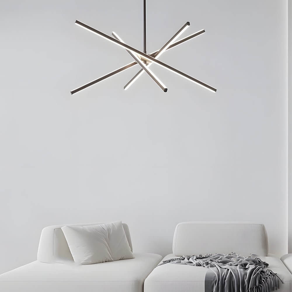 4 - Light Dimmable LED Sputnik Linear Chandelier
