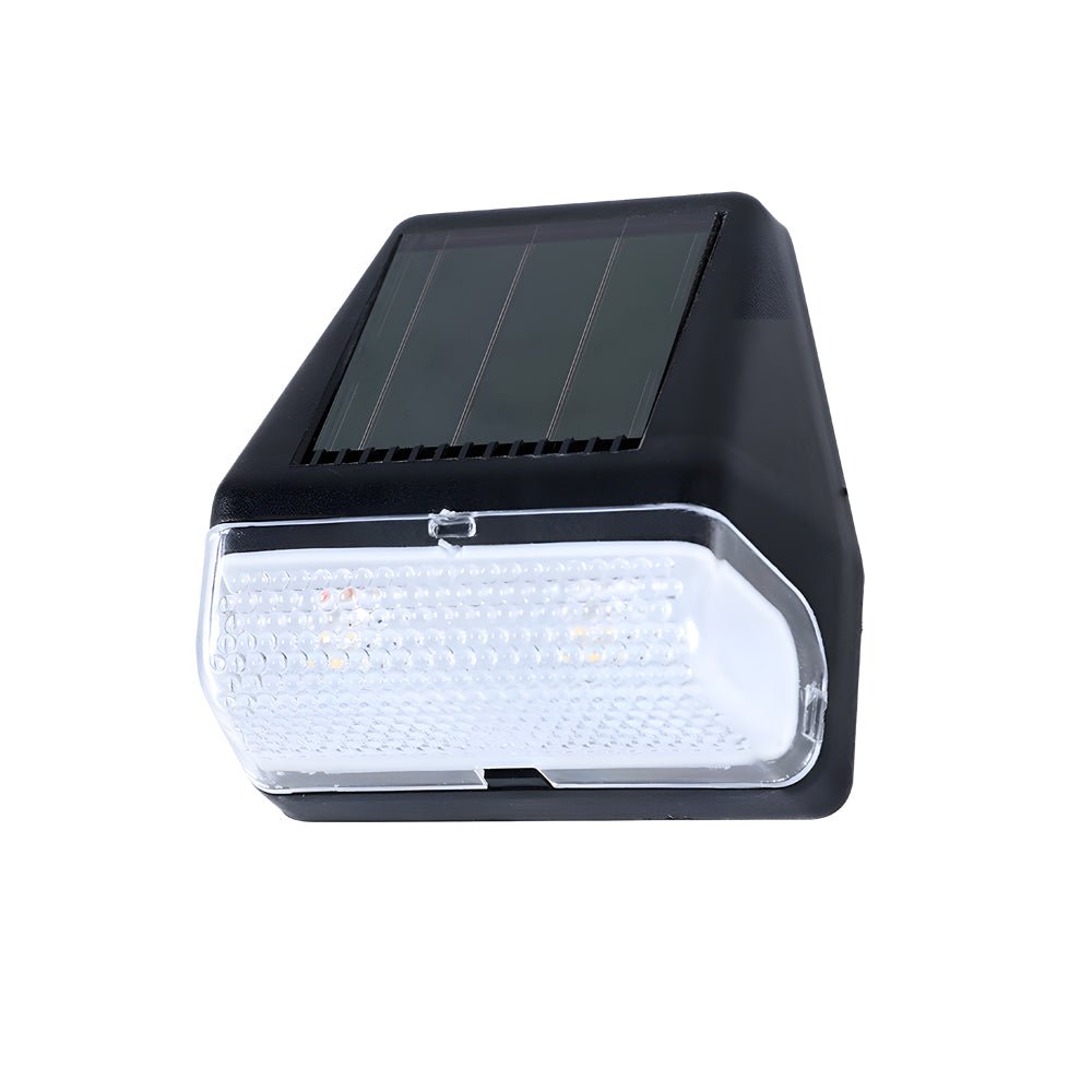 4 Pcs Dusk - to - Dawn Sensor Step Lights Outdoor Warm White LED Solar Stair Lighting
