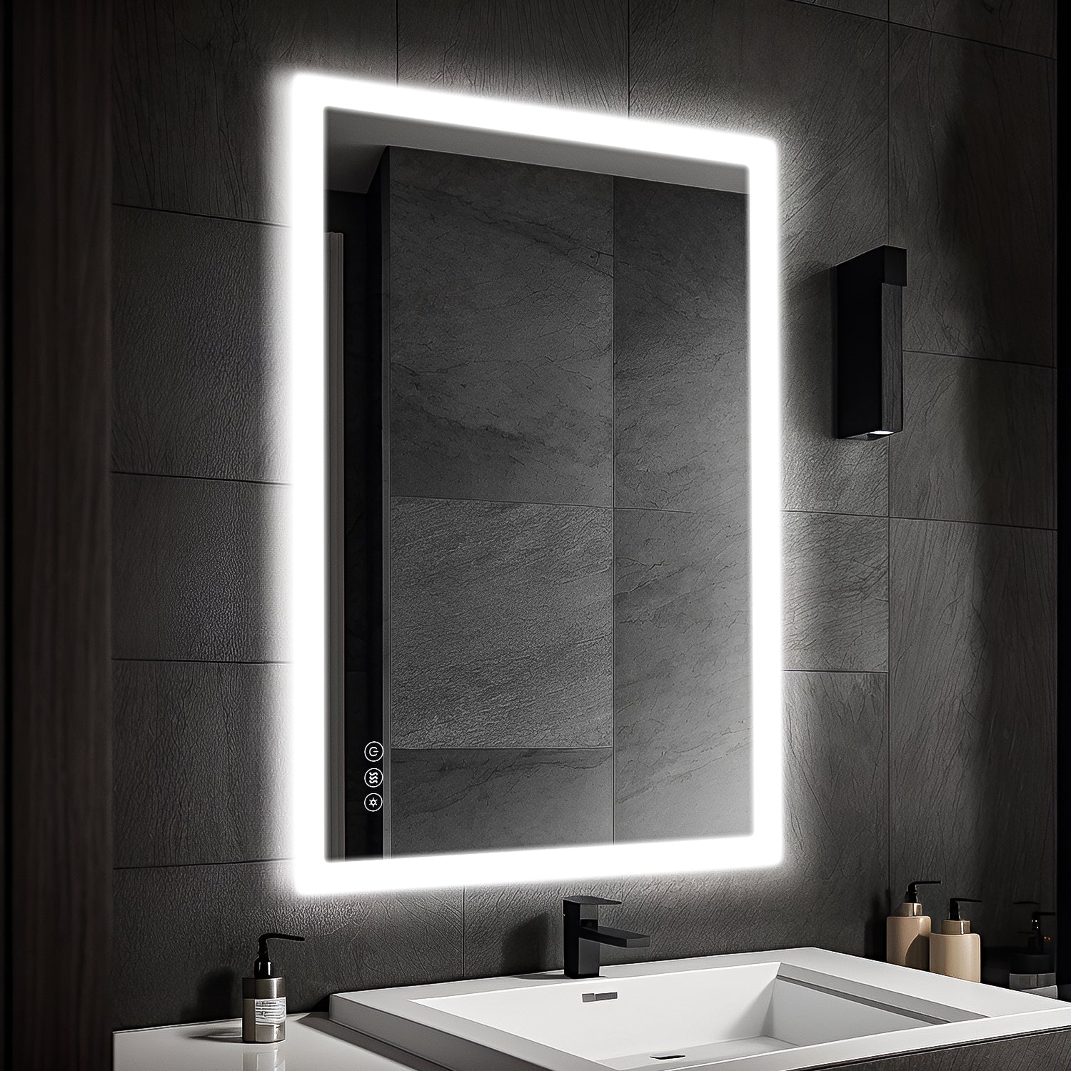 40 x 32 Inch Touch Switch Dimmable Memory Bathroom Vanity Mirror with Light