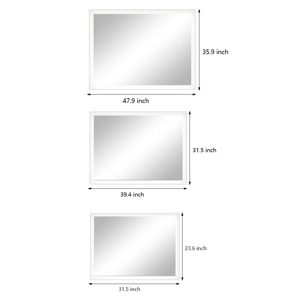 40 x 32 Inch Touch Switch Dimmable Memory Bathroom Vanity Mirror with Light