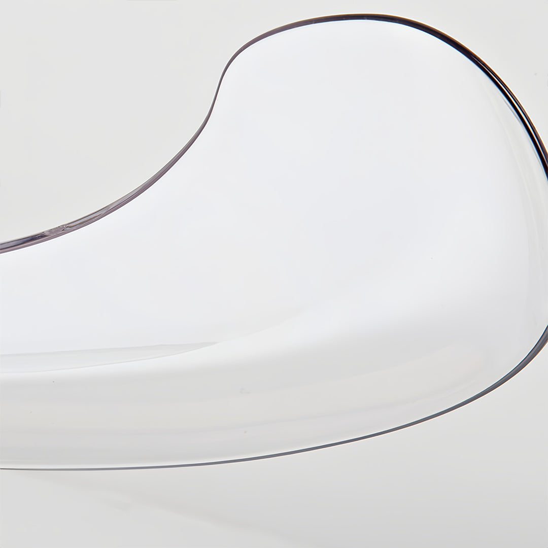 Bottom perspective of 42 in ceiling fan with light revealing round LED panel and white finish