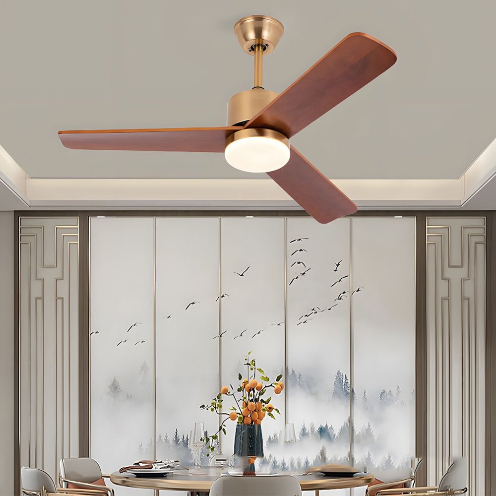 42"/52" LED 3 - Blades Wood Ceiling Fan Light with Remote