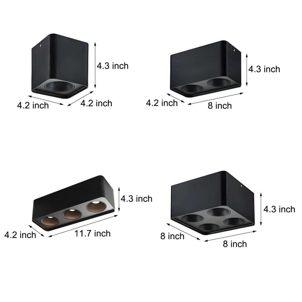 4.3 - Inch H Square 7W COB LED FLush Mount Spotlight