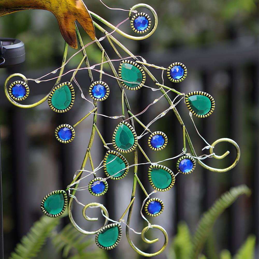 43.7 In. Peacock Solar - Powered Garden Stake - 2 - Pack