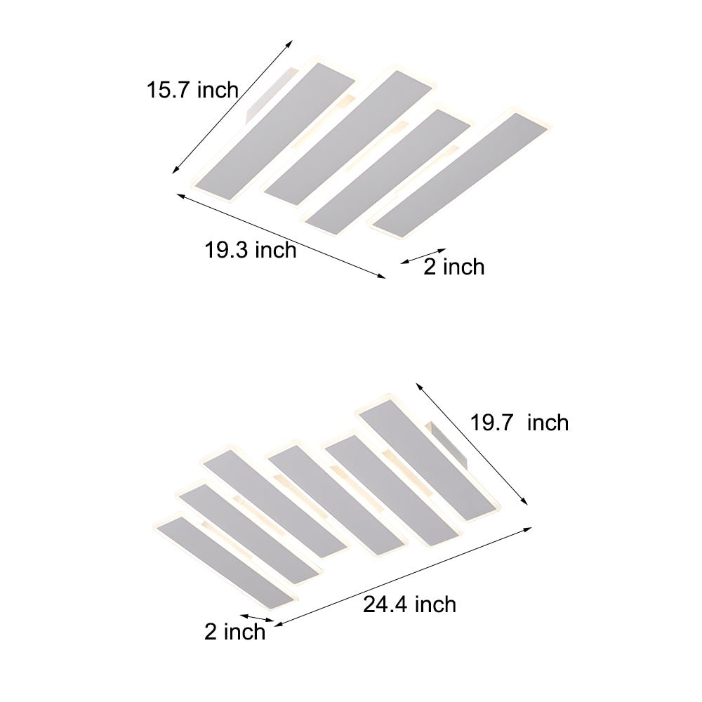 4/6 - Lights White Metal Line Dimmable LED Ceiling Light