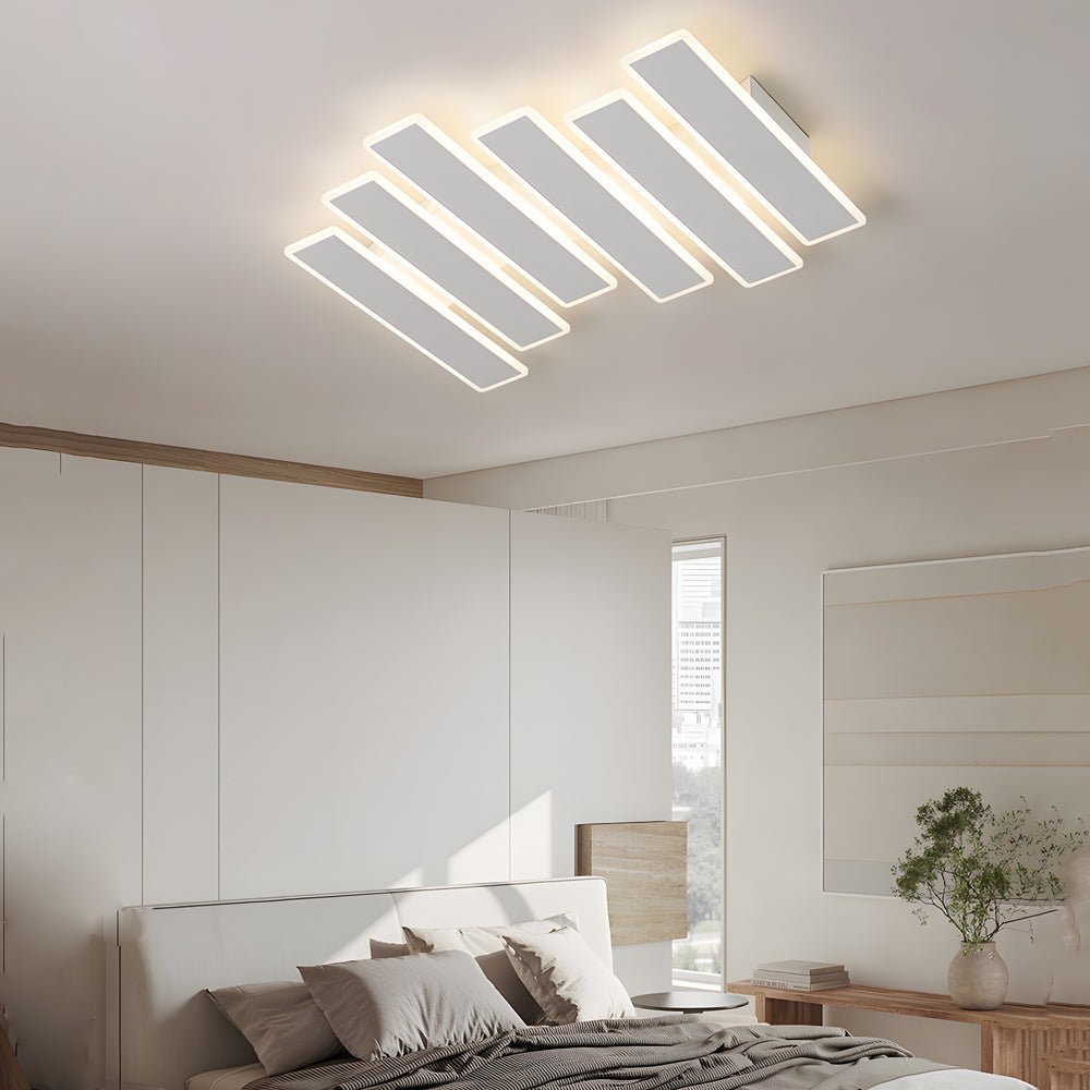 4/6 - Lights White Metal Line Dimmable LED Ceiling Light