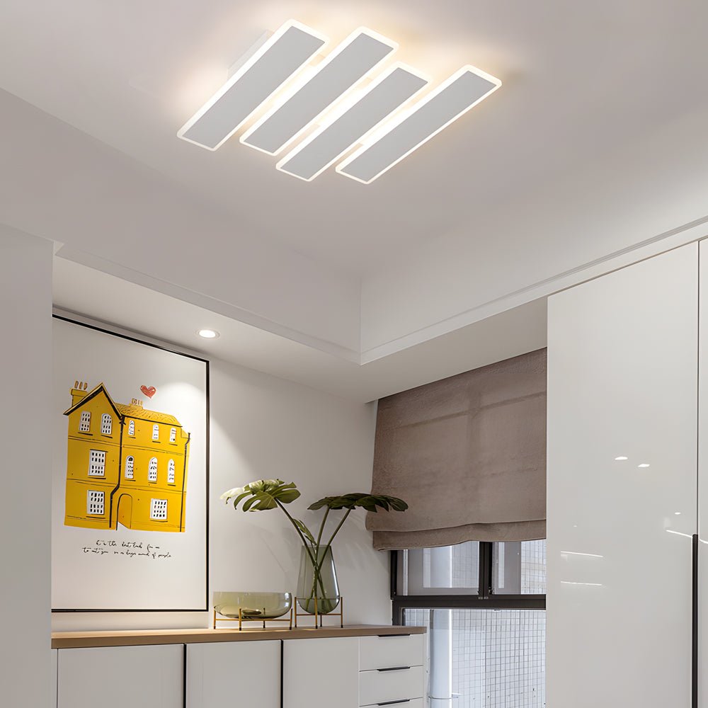 4/6 - Lights White Metal Line Dimmable LED Ceiling Light