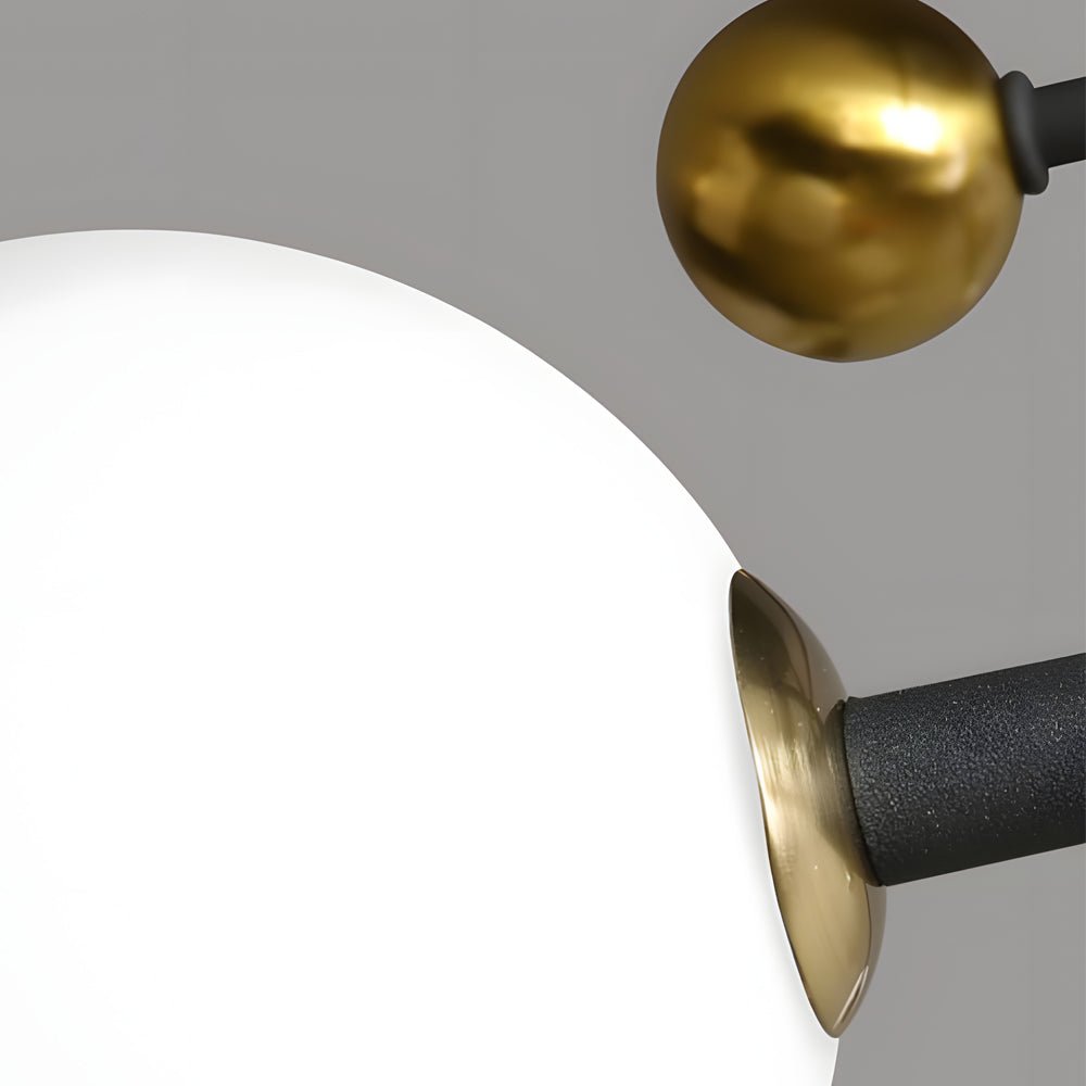 4/6/8 - Light Modern Sputnik Globe Semi - Flush Mount Light with White Glass Shade