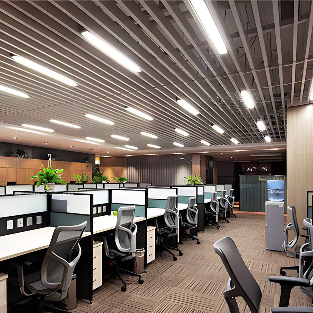 47 inch LED Linear Tri - proof Light IP65 White Vapor Tight Flush Mount Ceiling Light, 3000K/5000K