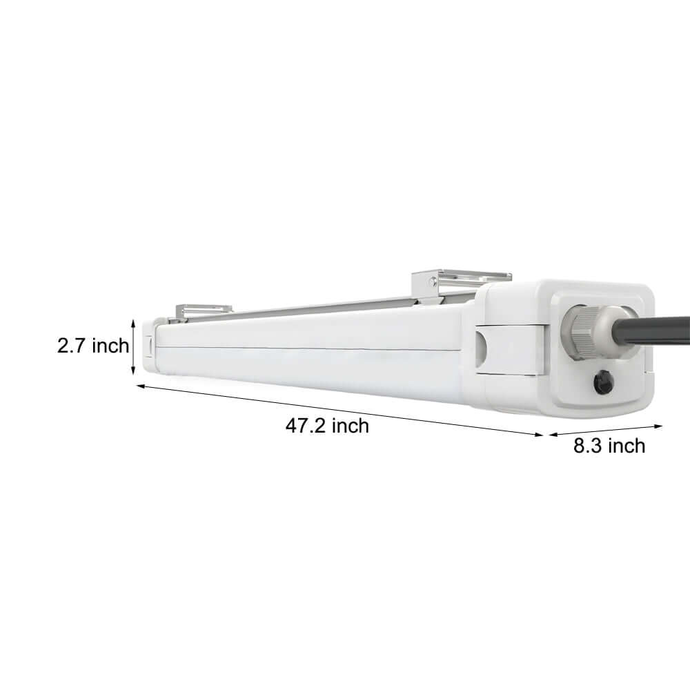 47 inch LED Linear Tri - proof Light IP65 White Vapor Tight Flush Mount Ceiling Light, 3000K/5000K