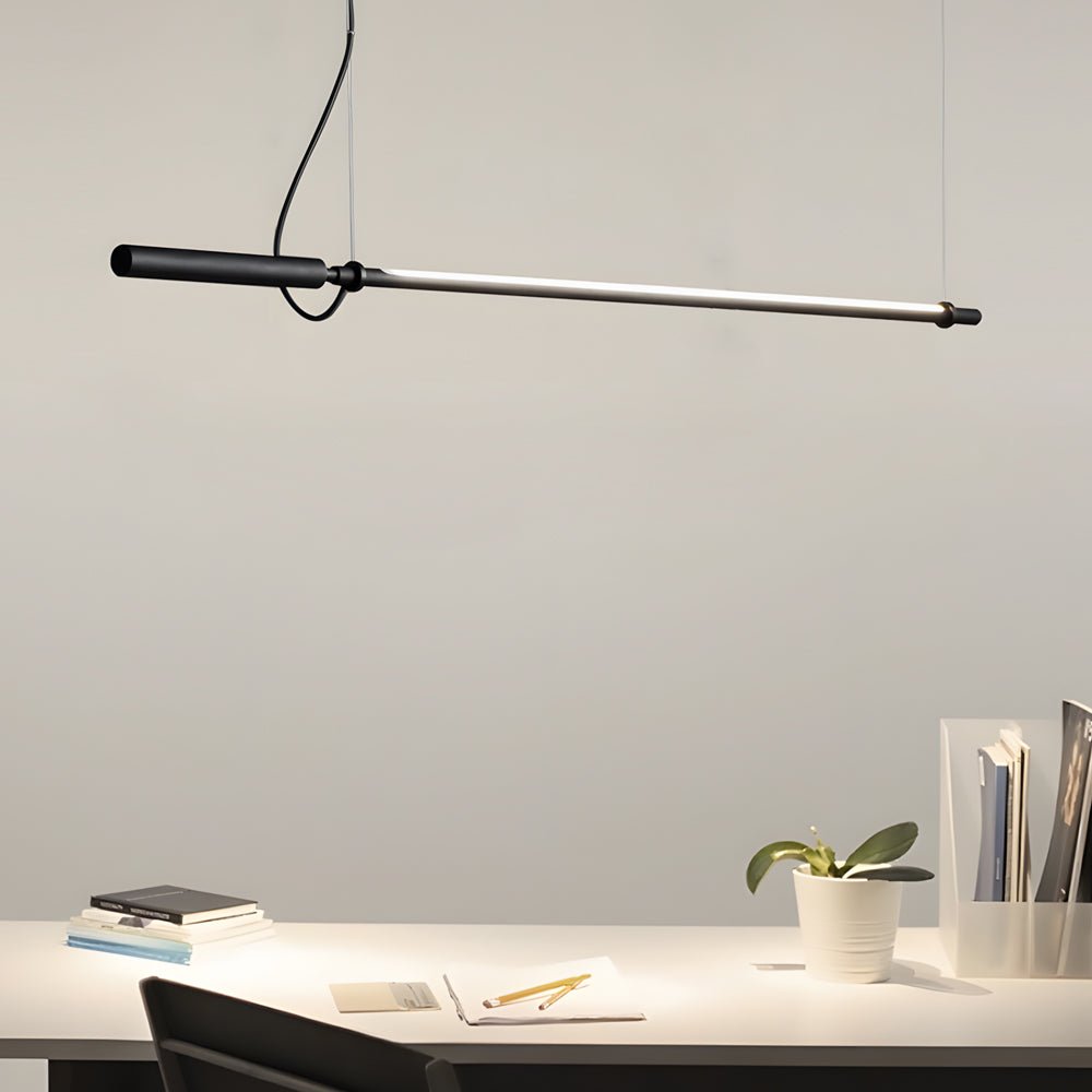 47.2 - in Minimalist Black Acrylic Linear LED Pendant Light