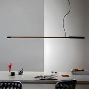 47.2 - in Minimalist Black Acrylic Linear LED Pendant Light