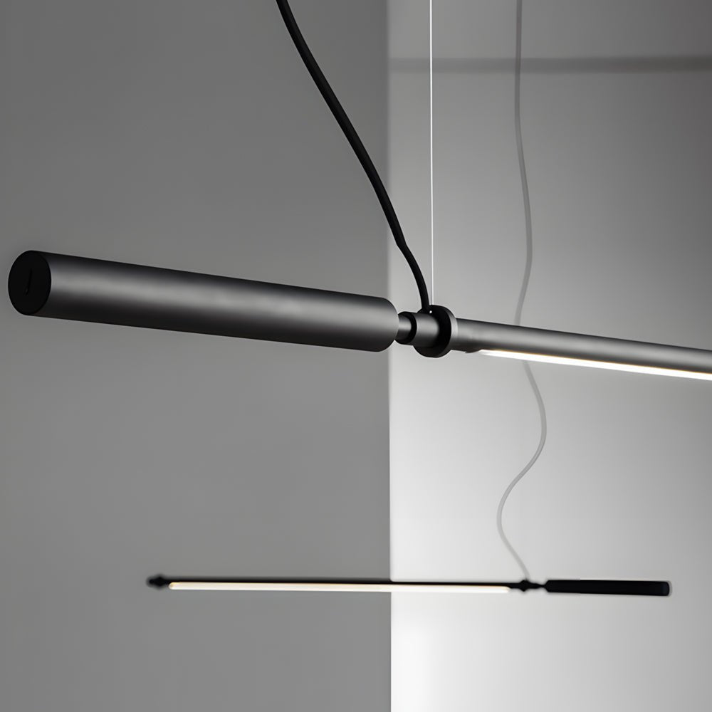 47.2 - in Minimalist Black Acrylic Linear LED Pendant Light