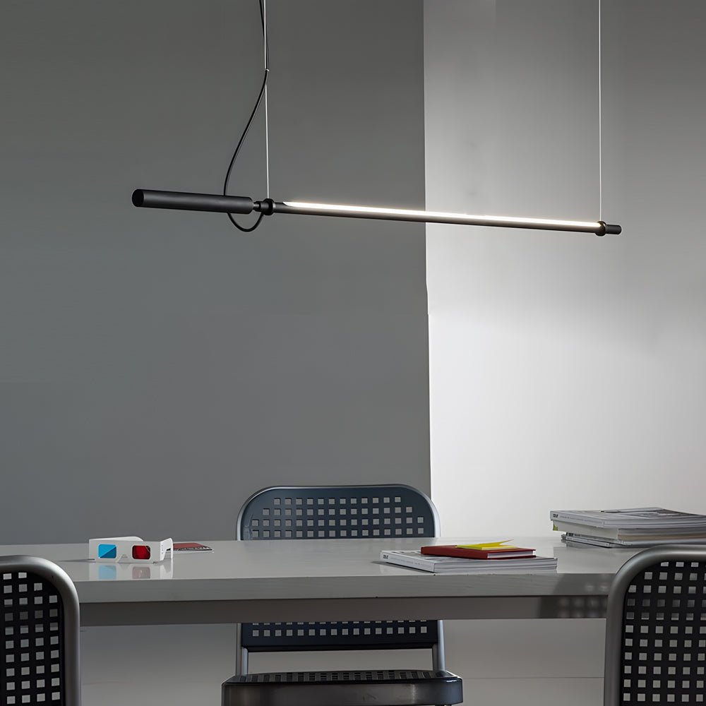 47.2 - in Minimalist Black Acrylic Linear LED Pendant Light
