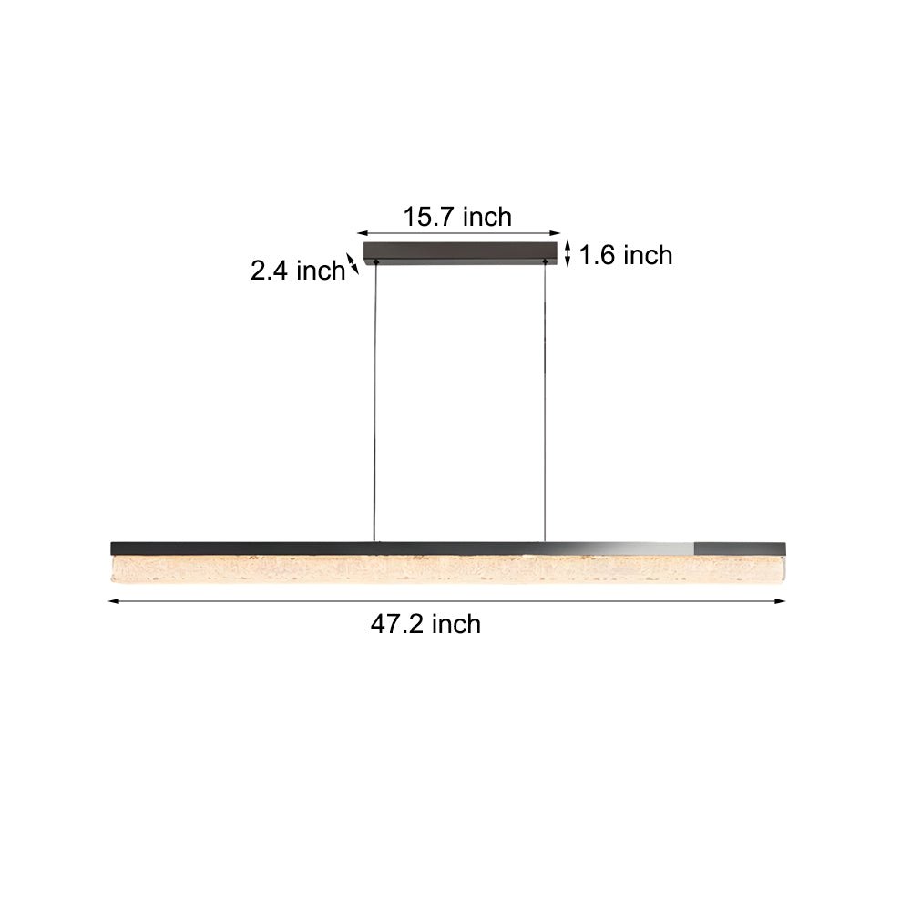 47.24'' 1 - Light Linear LED Dimmable Kitchen Island Pendant - Black/Bronze
