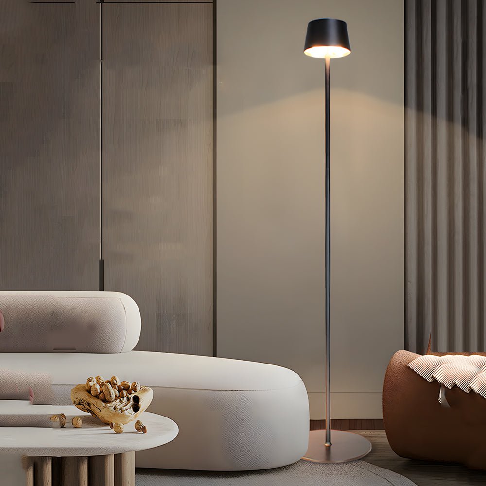48.8 - in Black Touch Dimming LED Rechargeable Floor Lamp