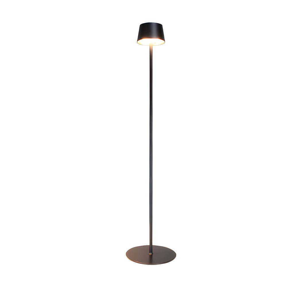 48.8 - in Black Touch Dimming LED Rechargeable Floor Lamp