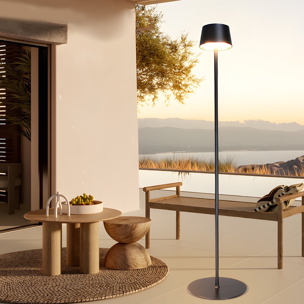48.8 - in Black Touch Dimming LED Rechargeable Floor Lamp