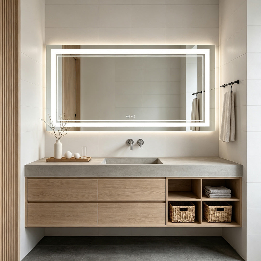 Bathroom Vanity Mirrors with Lights Smart LED Anti-Fog Light
