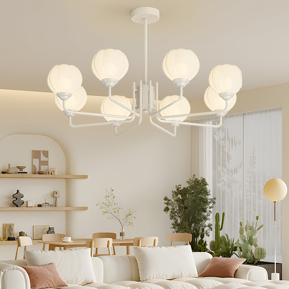 8 Flowers Bell Orchid Three Step Dimming Modern Hanging Lights Fixture