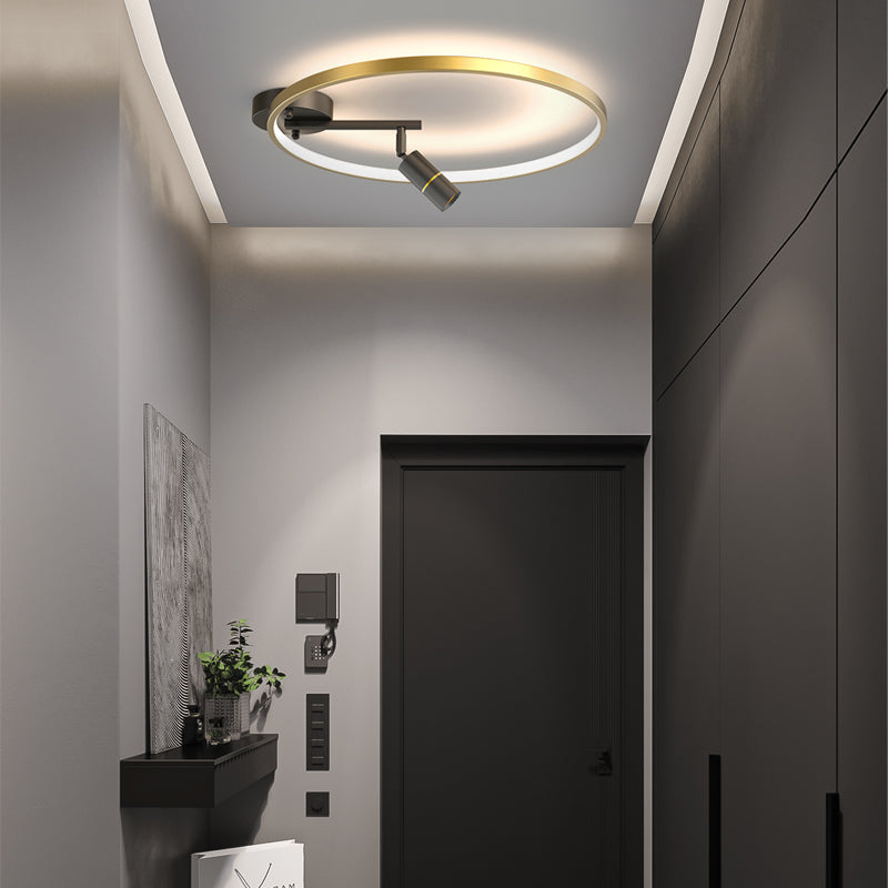 Circular with Adjustable Spotlights Three Step Dimming Modern Ceiling Lamp