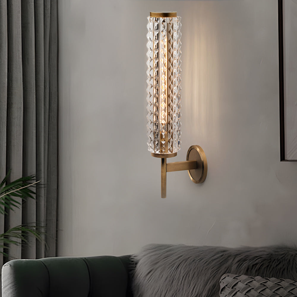 Creative Luxury Glass Copper American-Style Bedroom Wall Lights Indoor - Dazuma