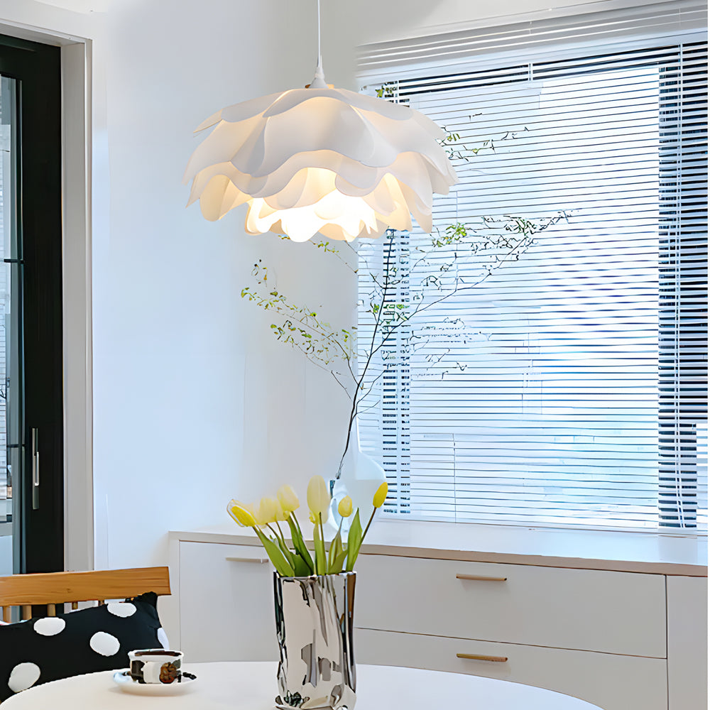 Versatile Acrylic Flower Pendant Lamp: Modern Design, 3-Step Dimming, Adjustable Hanging Cord