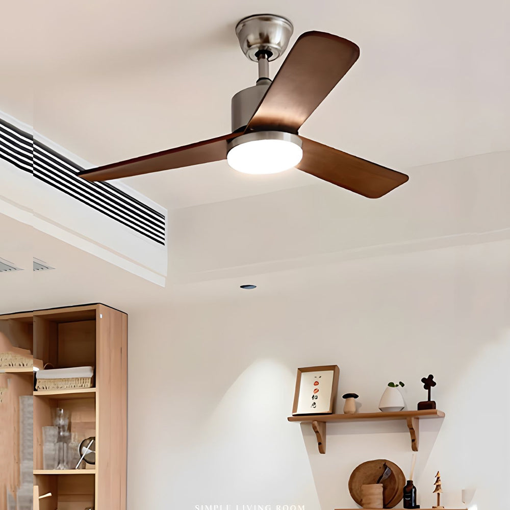 42"/52" LED 3-Blades Wood Ceiling Fan Light with Remote - Dazuma