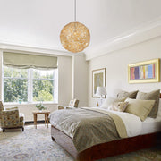 Handmade Hollowed Ball Basswood Shade LED Creative Modern Chandelier - Dazuma